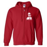 Funny Skeleton Cant Talk Im In Hell Full Zip Hoodie