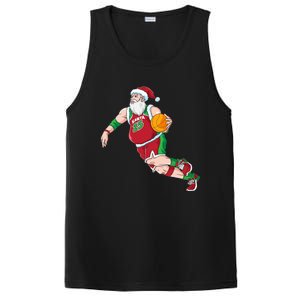 Funny Santa Claus Basketball Christmas Dribbling Cool Gift PosiCharge Competitor Tank