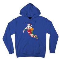 Funny Santa Claus Basketball Christmas Dribbling Cool Gift Hoodie