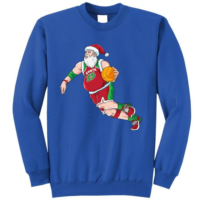 Funny Santa Claus Basketball Christmas Dribbling Cool Gift Sweatshirt