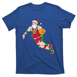 Funny Santa Claus Basketball Christmas Dribbling Cool Gift T-Shirt