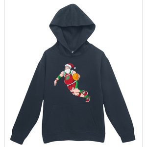 Funny Santa Claus Basketball Christmas Dribbling Cool Gift Urban Pullover Hoodie