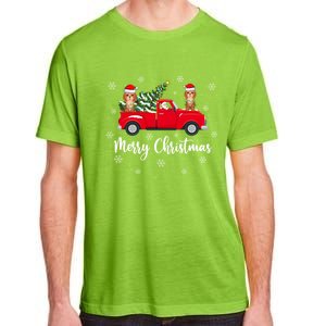 Funny Santa Claus Riding Red Truck Cockapoo Dog Christmas Gift Adult ChromaSoft Performance T-Shirt