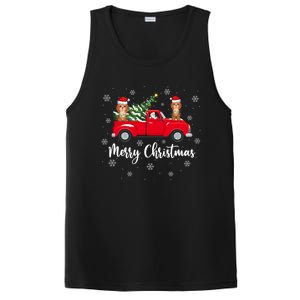 Funny Santa Claus Riding Red Truck Cockapoo Dog Christmas Gift PosiCharge Competitor Tank