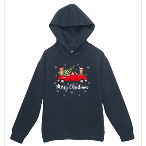 Funny Santa Claus Riding Red Truck Cockapoo Dog Christmas Gift Urban Pullover Hoodie