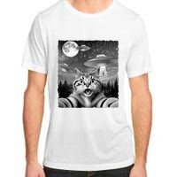 Funny Scared Cat Selfie With Ufos Gift Idea Adult ChromaSoft Performance T-Shirt