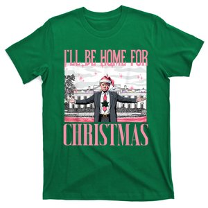 Funny Santa Claus Trump 2024 Ill Be Home For Christmas Gift T-Shirt