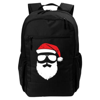 Funny Santa Claus Face Sunglasses With Hat Beard Christmas Backpack