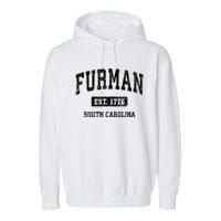 Furman South Carolina Sc Vintage Established Athletic Sports Design Garment-Dyed Fleece Hoodie