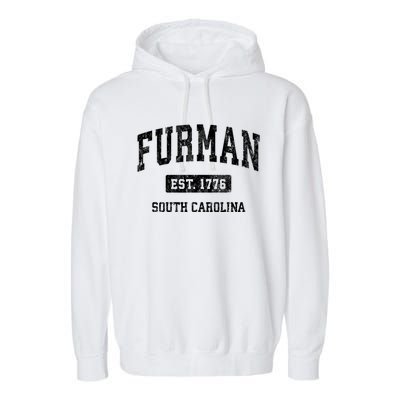 Furman South Carolina Sc Vintage Established Athletic Sports Design Garment-Dyed Fleece Hoodie