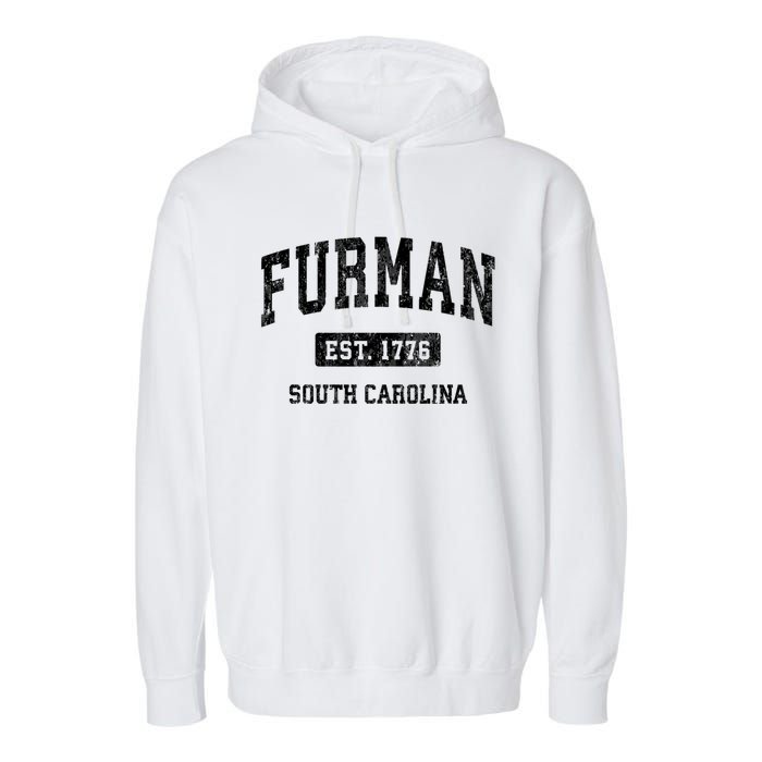 Furman South Carolina Sc Vintage Established Athletic Sports Design Garment-Dyed Fleece Hoodie