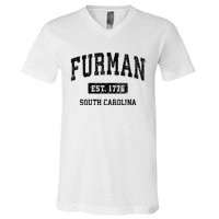 Furman South Carolina Sc Vintage Established Athletic Sports Design V-Neck T-Shirt