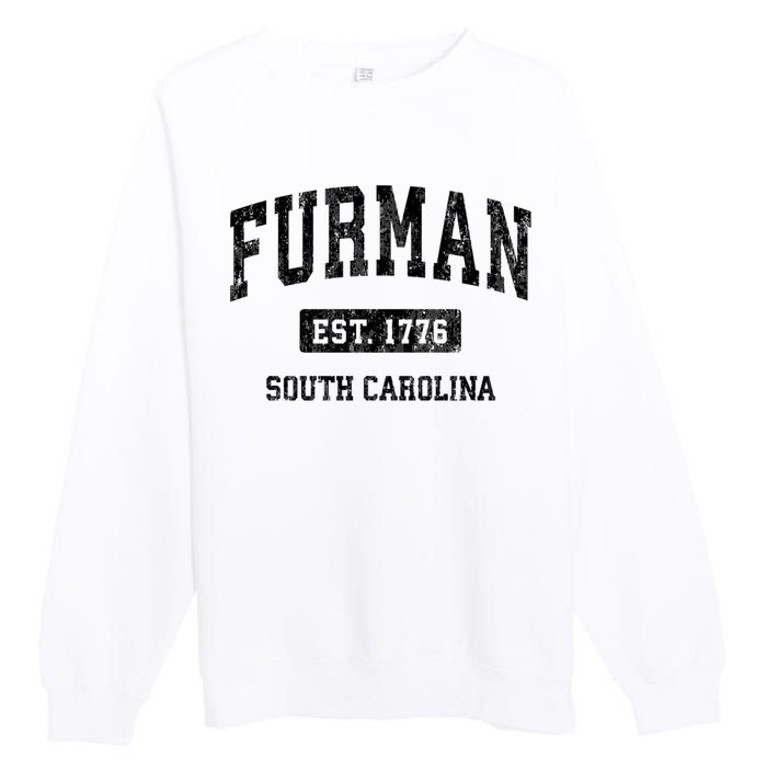 Furman South Carolina Sc Vintage Established Athletic Sports Design Premium Crewneck Sweatshirt