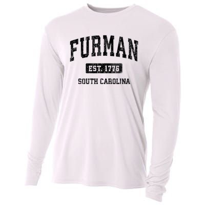 Furman South Carolina Sc Vintage Established Athletic Sports Design Cooling Performance Long Sleeve Crew