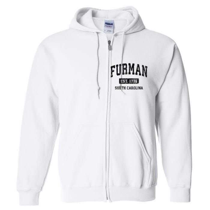 Furman South Carolina Sc Vintage Established Athletic Sports Design Full Zip Hoodie