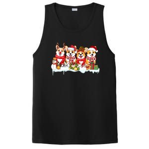 Funny Santa Corgi Christmas Corgi Dog Lover Corgi Mom Xmas Gift PosiCharge Competitor Tank