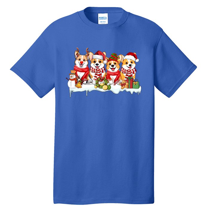 Funny Santa Corgi Christmas Corgi Dog Lover Corgi Mom Xmas Gift Tall T-Shirt