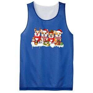 Funny Santa Corgi Christmas Corgi Dog Lover Corgi Mom Xmas Gift Mesh Reversible Basketball Jersey Tank