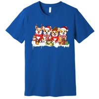 Funny Santa Corgi Christmas Corgi Dog Lover Corgi Mom Xmas Gift Premium T-Shirt