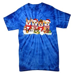 Funny Santa Corgi Christmas Corgi Dog Lover Corgi Mom Xmas Gift Tie-Dye T-Shirt