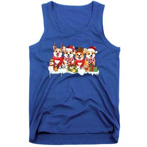 Funny Santa Corgi Christmas Corgi Dog Lover Corgi Mom Xmas Gift Tank Top