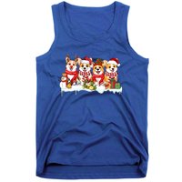 Funny Santa Corgi Christmas Corgi Dog Lover Corgi Mom Xmas Gift Tank Top