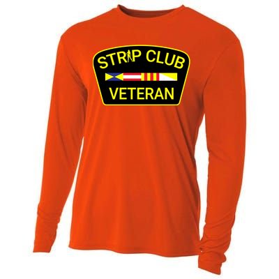 Funny Strip Club Veteran Cooling Performance Long Sleeve Crew