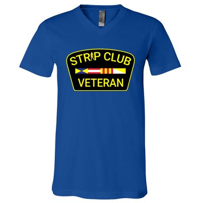 Funny Strip Club Veteran V-Neck T-Shirt