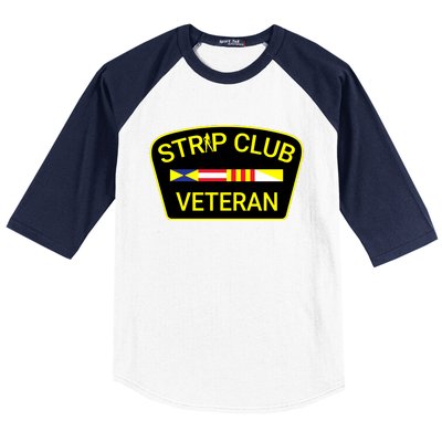 Funny Strip Club Veteran Baseball Sleeve Shirt