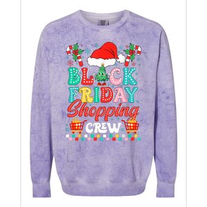 Friday Shopping Crew Christmas Lights Black Shopping Family Colorblast Crewneck Sweatshirt