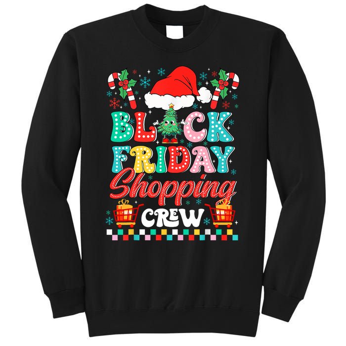 Friday Shopping Crew Christmas Lights Black Shopping Family Sweatshirt