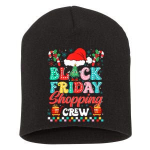 Friday Shopping Crew Christmas Lights Black Shopping Family Short Acrylic Beanie