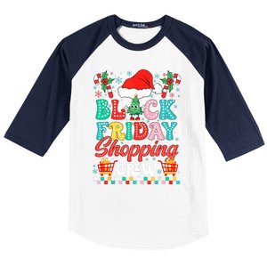 Friday Shopping Crew Christmas Lights Black Shopping Family Baseball Sleeve Shirt