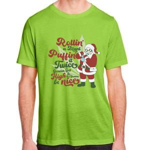 Funny Santa Claus Smoking Weed Marijuana 420 Christmas Adult ChromaSoft Performance T-Shirt