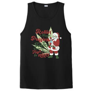 Funny Santa Claus Smoking Weed Marijuana 420 Christmas PosiCharge Competitor Tank