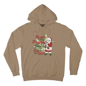 Funny Santa Claus Smoking Weed Marijuana 420 Christmas Hoodie