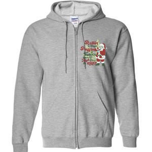 Funny Santa Claus Smoking Weed Marijuana 420 Christmas Full Zip Hoodie