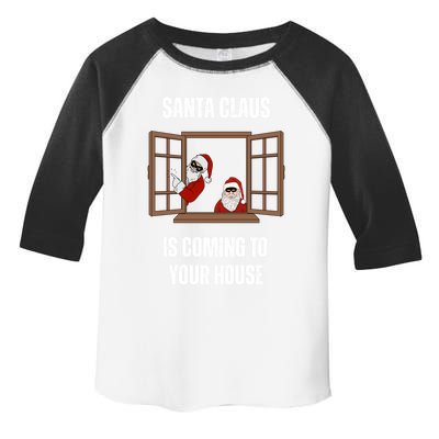 Funny Santa Claus Is Coming To Your House Christmas Thiefs Cute Gift Toddler Fine Jersey T-Shirt