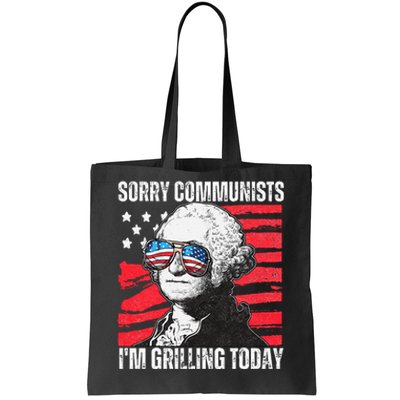 Funny Sorry Communists IM Grilling Today 2024 Tote Bag