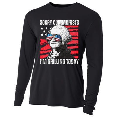 Funny Sorry Communists IM Grilling Today 2024 Cooling Performance Long Sleeve Crew