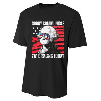 Funny Sorry Communists IM Grilling Today 2024 Performance Sprint T-Shirt