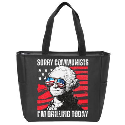 Funny Sorry Communists IM Grilling Today 2024 Zip Tote Bag