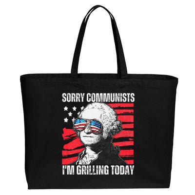 Funny Sorry Communists IM Grilling Today 2024 Cotton Canvas Jumbo Tote