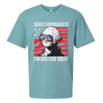 Funny Sorry Communists IM Grilling Today 2024 Sueded Cloud Jersey T-Shirt