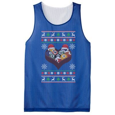 Funny Santa Claus Ball Pool Player Ugly Christmas Billiards Gift Mesh Reversible Basketball Jersey Tank