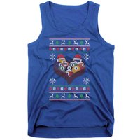 Funny Santa Claus Ball Pool Player Ugly Christmas Billiards Gift Tank Top