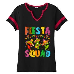 Fiesta Squad Cinco De Mayo Ladies Halftime Notch Neck Tee