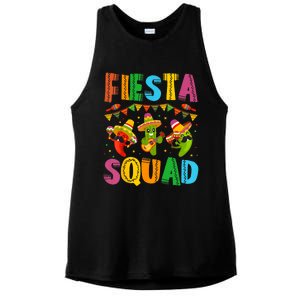 Fiesta Squad Cinco De Mayo Ladies PosiCharge Tri-Blend Wicking Tank