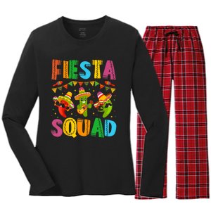 Fiesta Squad Cinco De Mayo Women's Long Sleeve Flannel Pajama Set 