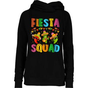 Fiesta Squad Cinco De Mayo Womens Funnel Neck Pullover Hood